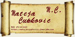 Mateja Čupković vizit kartica